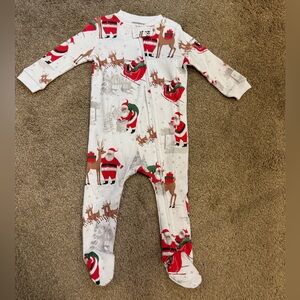 Pottery Barn Kids Heritage Santa Baby Pajamas